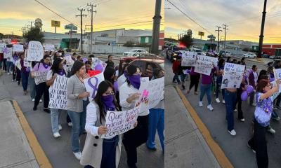 Realizan Marcha en Acuña por la Concientización contra la Violencia de Género