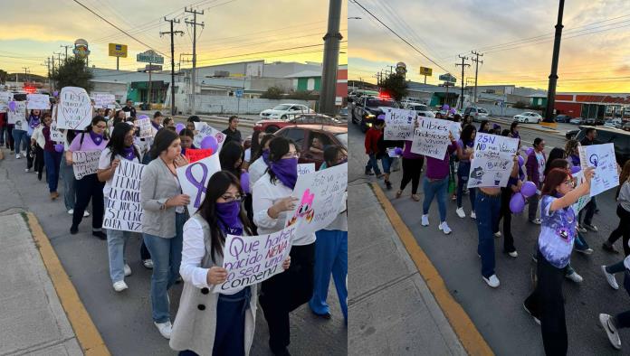 Realizan Marcha en Acuña por la Concientización contra la Violencia de Género