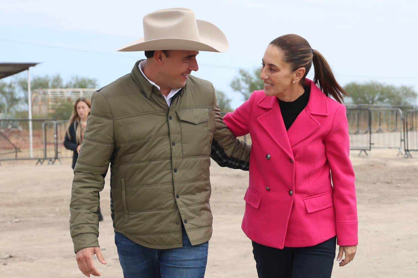 La presidenta de México confirmó que se llegará a fundamentales acuerdos con el gobernador Manolo Jiménez Salinas.