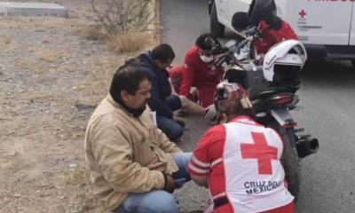 Dos personas heridas en  accidente de motocicleta