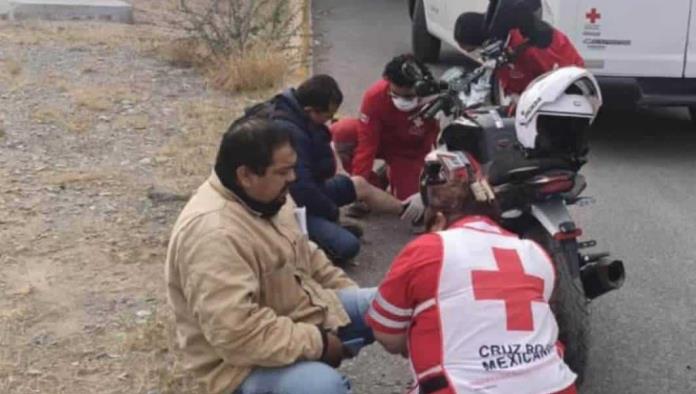 Dos personas heridas en  accidente de motocicleta