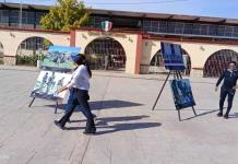 Presentan exposición de Sedena en la plaza