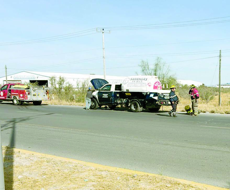 Incendio en  pipa de gas