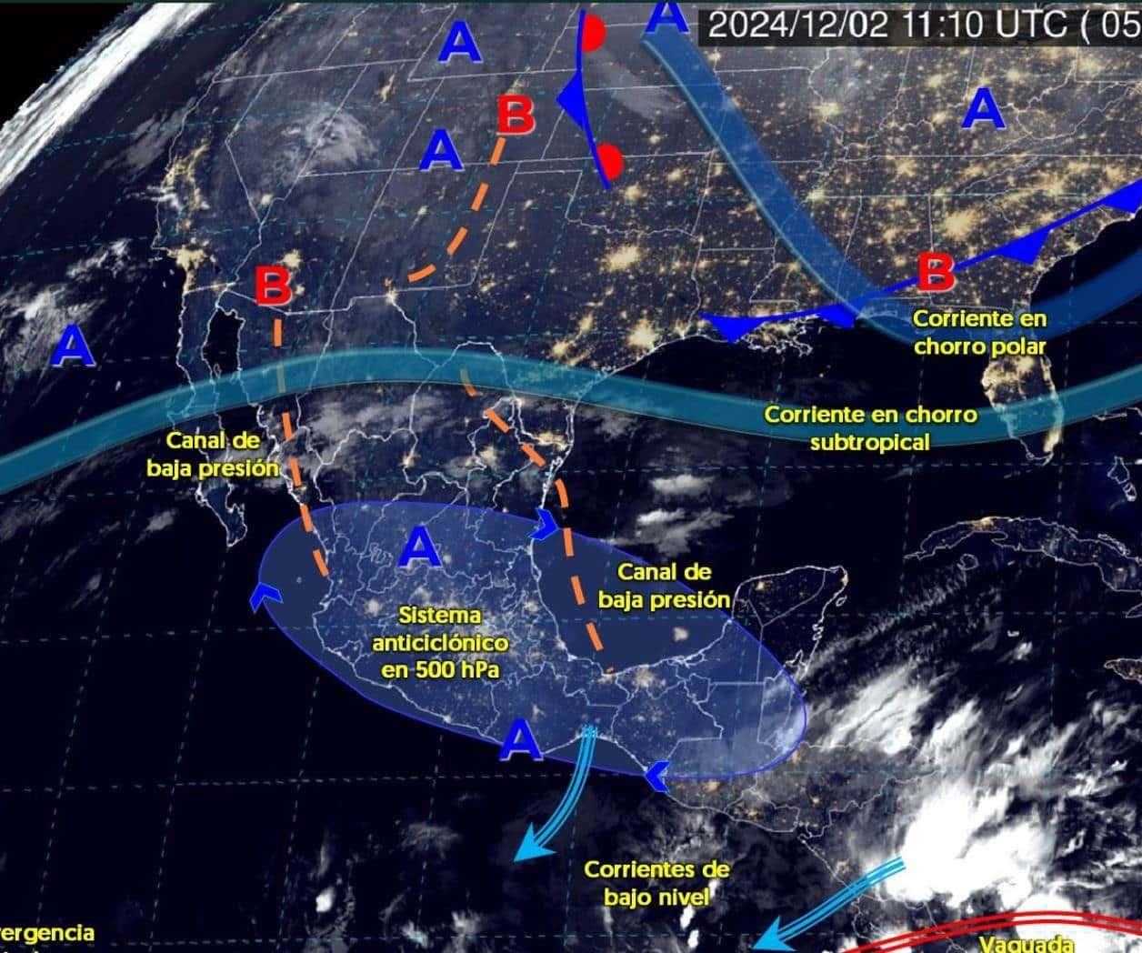 Se acerca el Frente Frio 12 a México; Dejara frío y lluvias