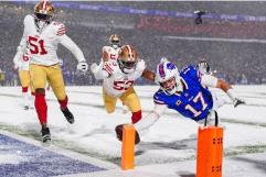 Buffalo se luce en la nieve contra los 49 ers, Josh Allen brilla y se encamina hacia MVP