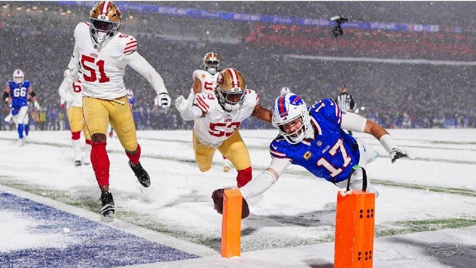 Buffalo se luce en la nieve contra los 49 ers, Josh Allen brilla y se encamina hacia MVP