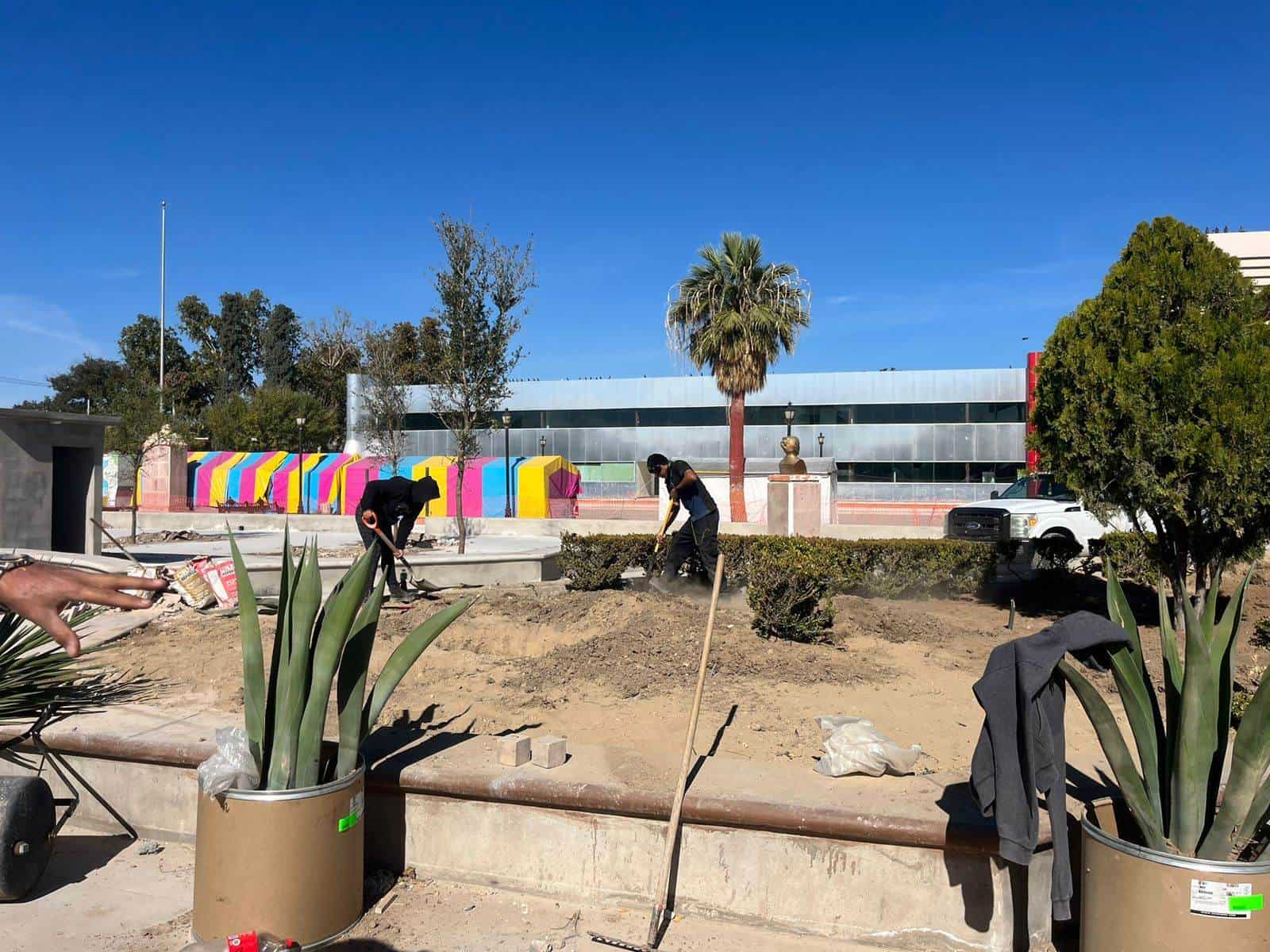 Remodelación de la Plaza Benjamín Canales prioriza el cuidado ecológico en Ciudad Acuña