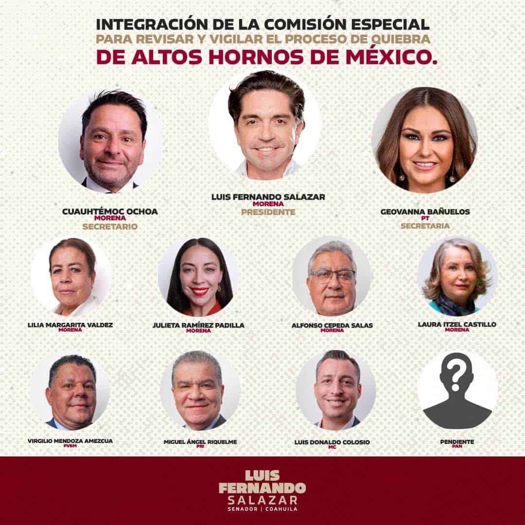Senado integra comisión especial para revisar el proceso de quiebra de AHMSA