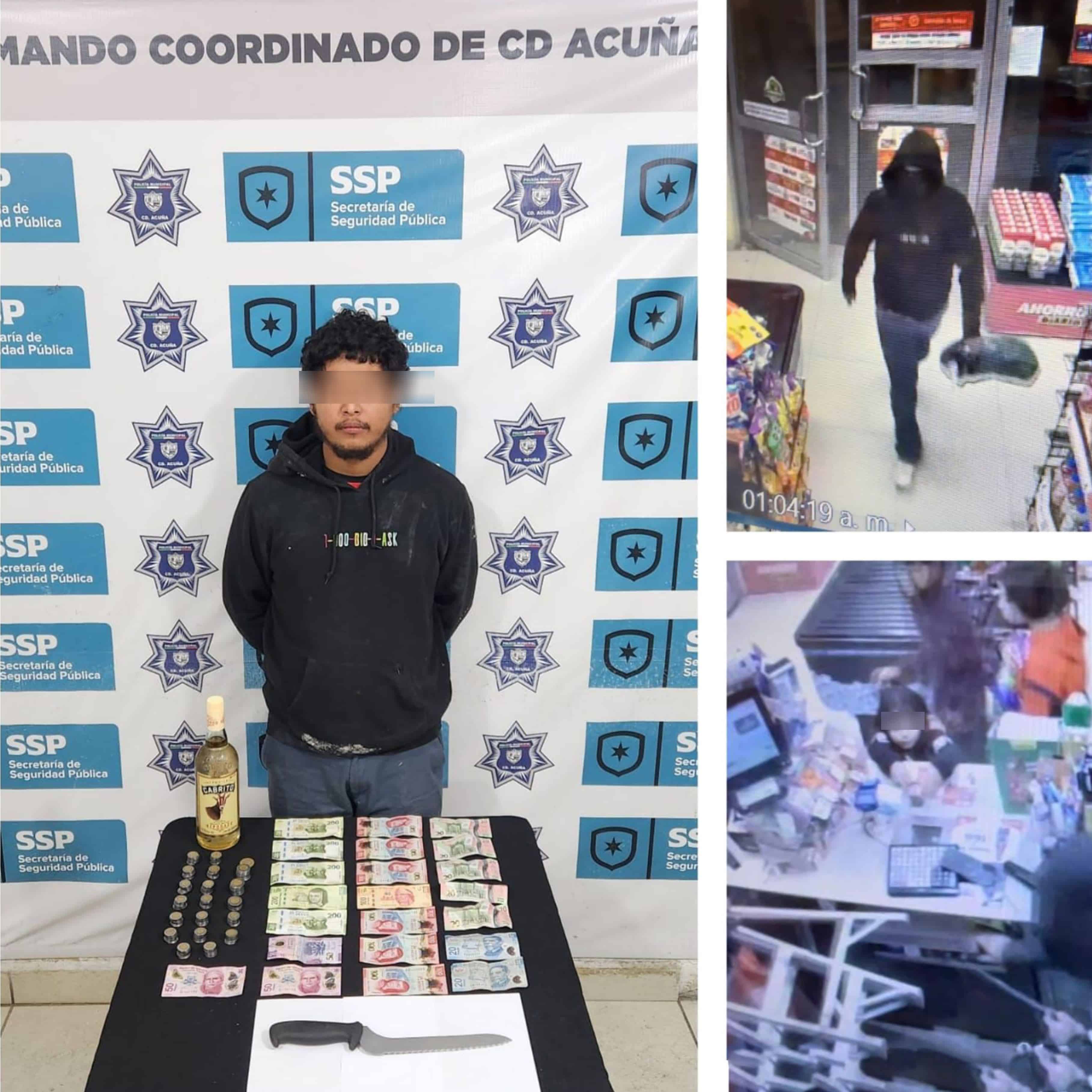 Detienen a joven por robo con violencia en Ciudad Acuña