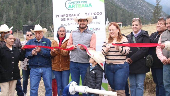 Listo pozo de agua en "Mesa de las Tablas"