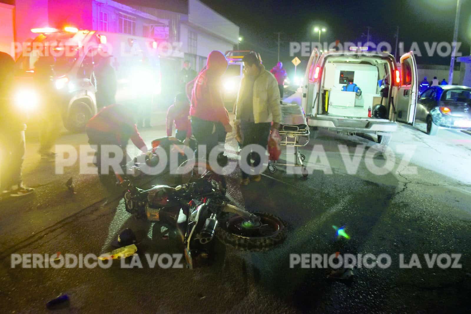 Tumba a menores de motocicleta