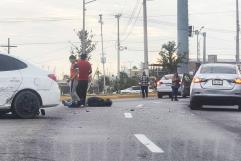 Accidente Vial en el Bulevar República Deja Motociclista Hospitalizado