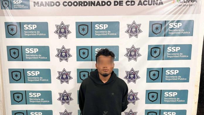 Joven Detenido por Robo a Negocio en Ciudad Acuña