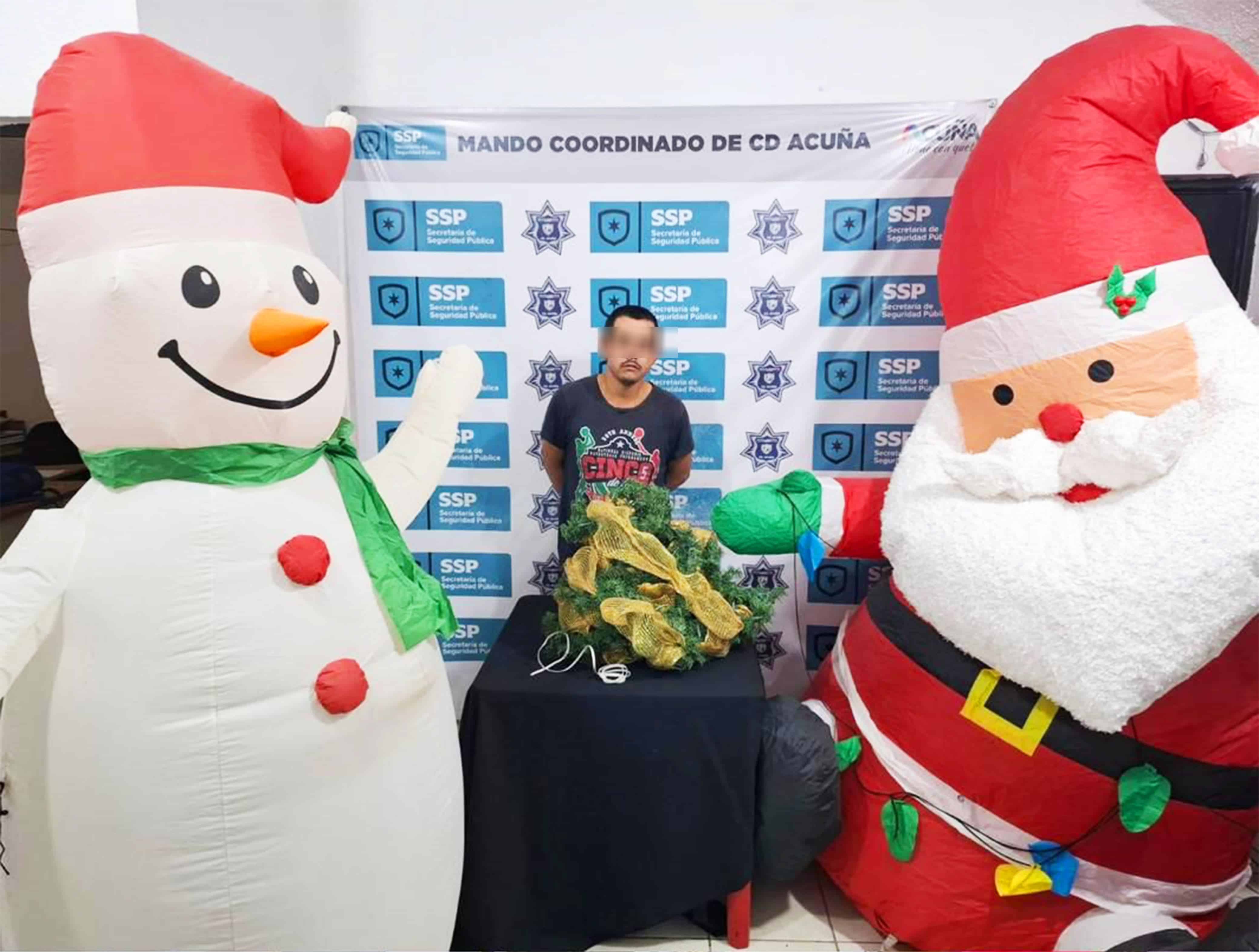 Como el Grinch: Delincuentes Querían ROBAR las Decoraciones Navideñas en Ciudad Acuña