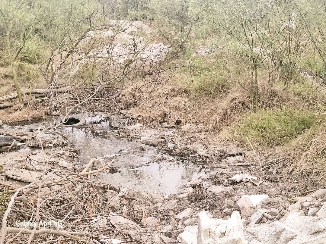 Laguna de aguas negras de SIMAS afecta a vecinos de la Ampliación Miguel Hidalgo.