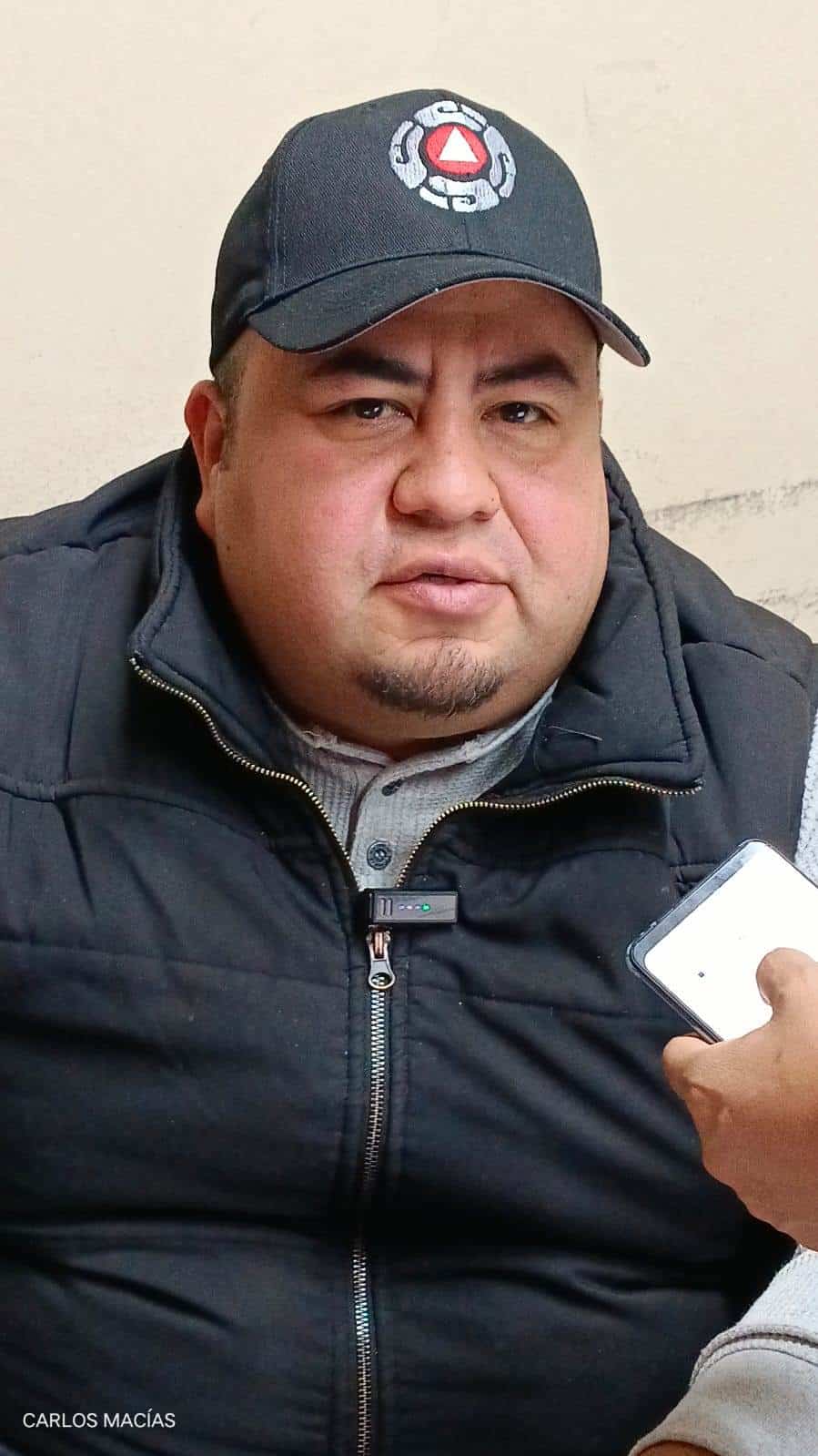 Orlando Camacho Mancha coordinador de protección civil en Sabinas.