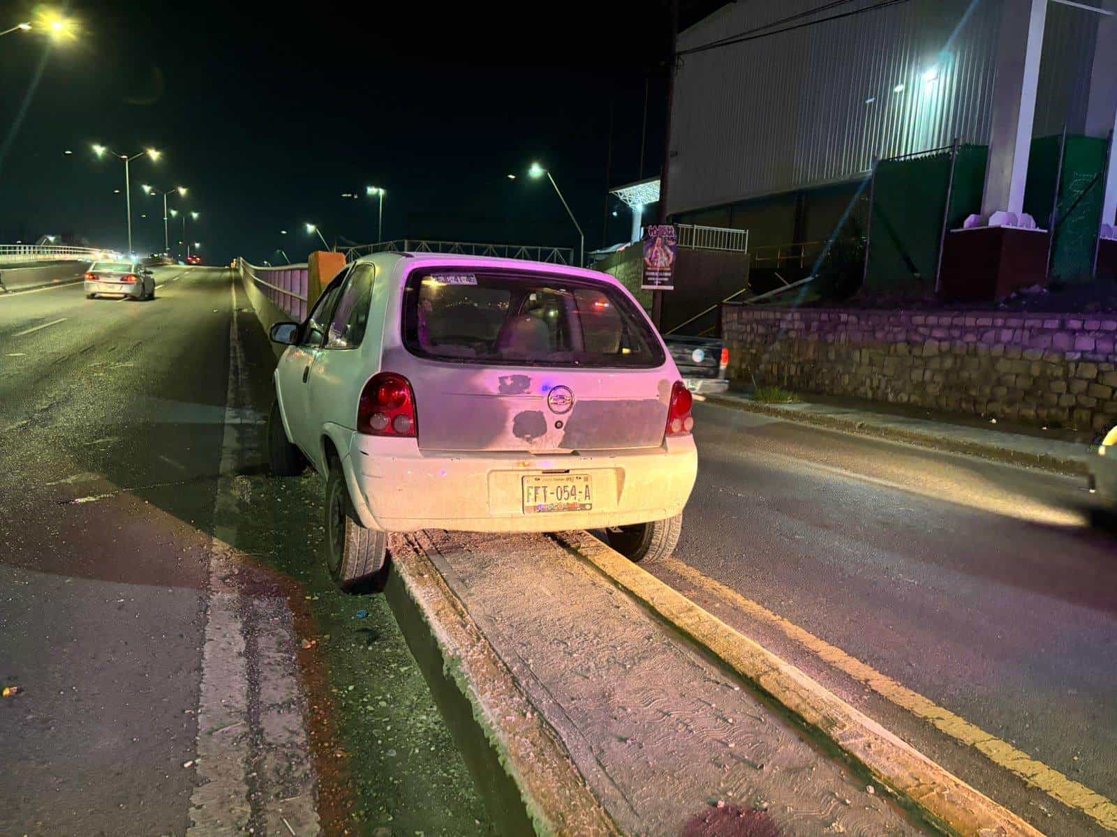 Trepa auto al camellón