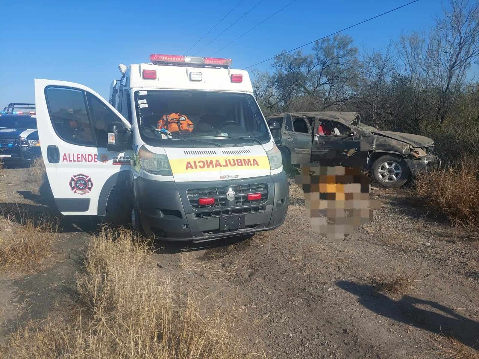 Fatal accidente en la Allende-Nueva Rosita deja un muerto y tres menores heridos