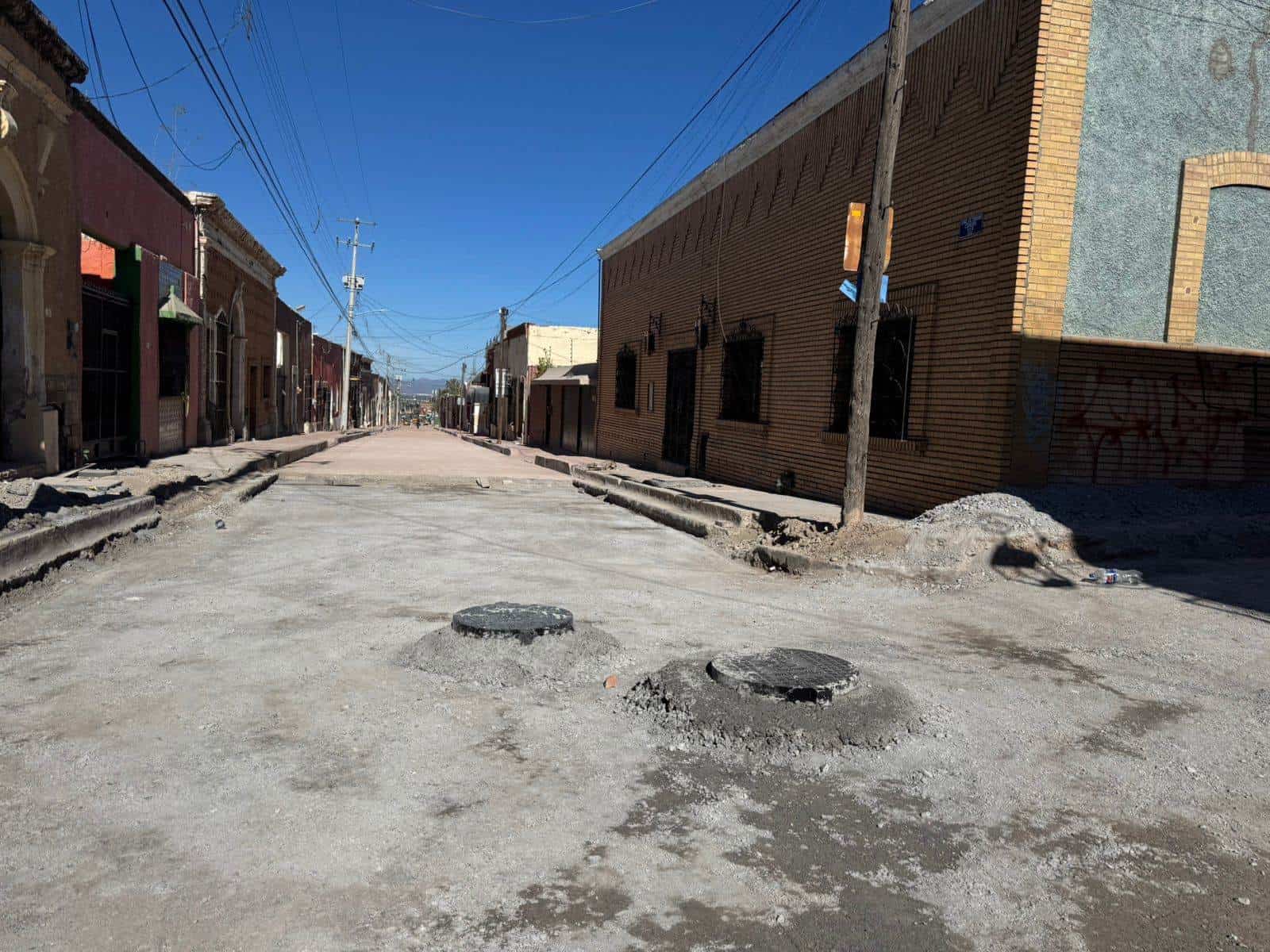 Se queda ´a medias´ calle General Cepeda