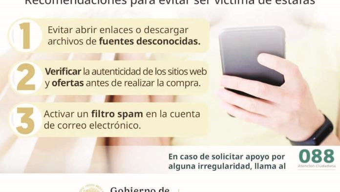 Exhortan a evitar fraudes en línea