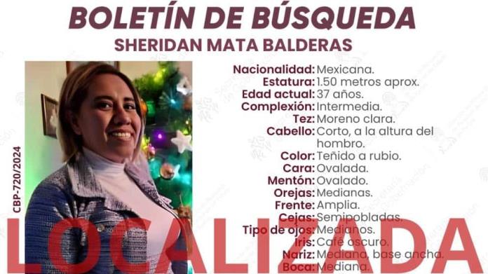 Localizan con bien a la activista Sheridan Mata