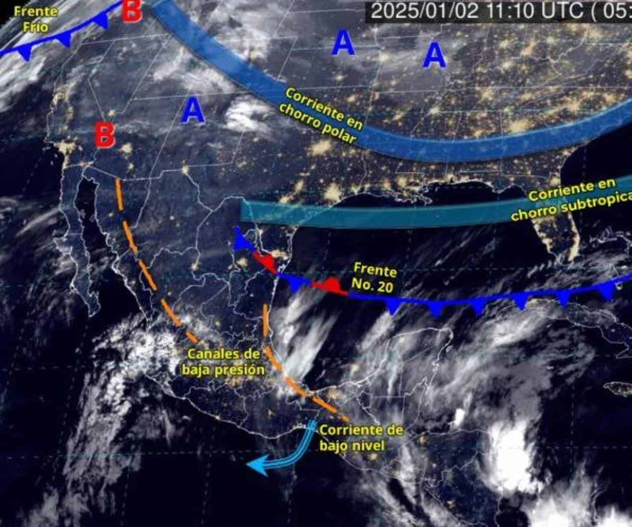 Llega el frente frío 20; Se esperan bajas temperaturas