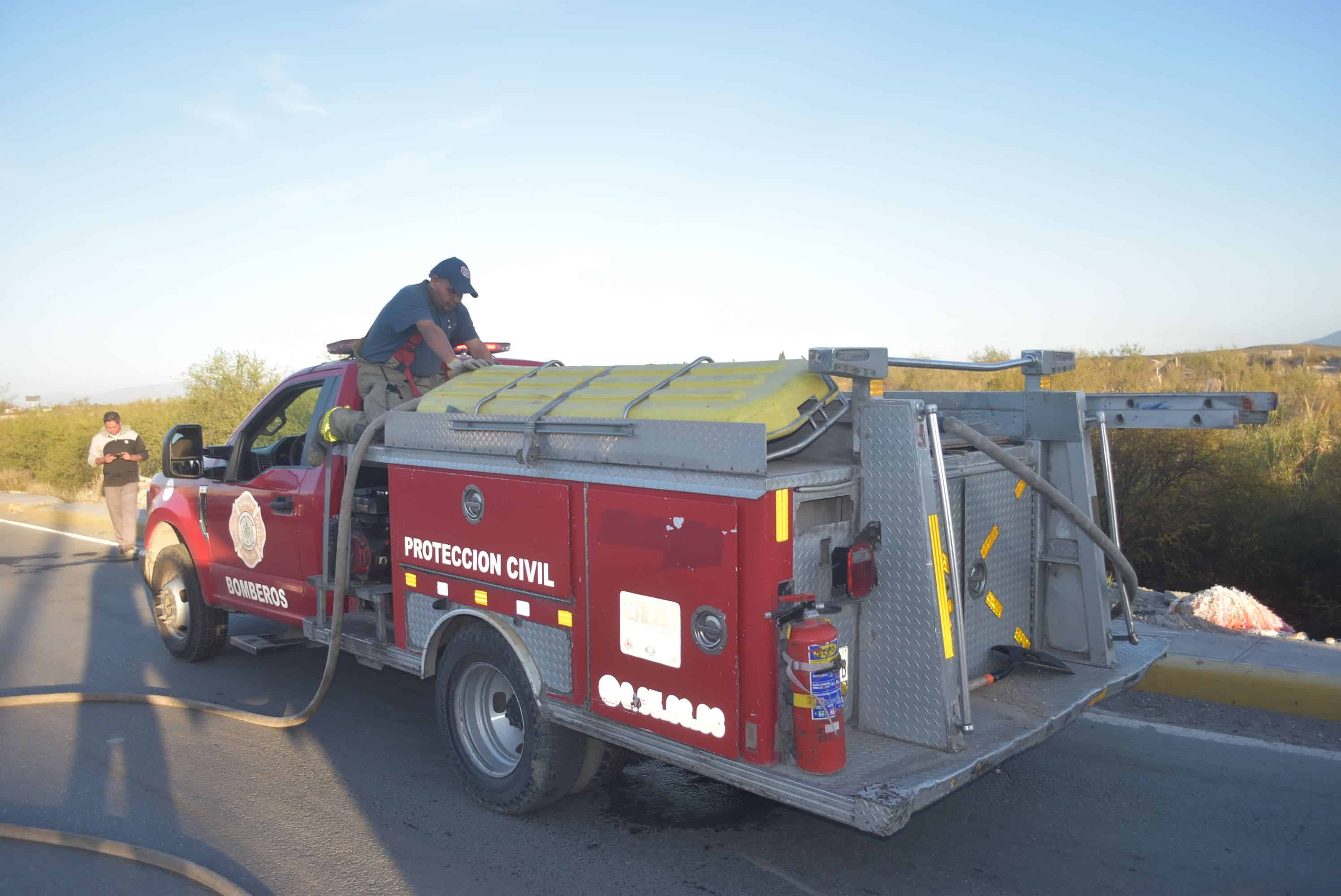 Moviliza incendio al cuerpo de bomberos