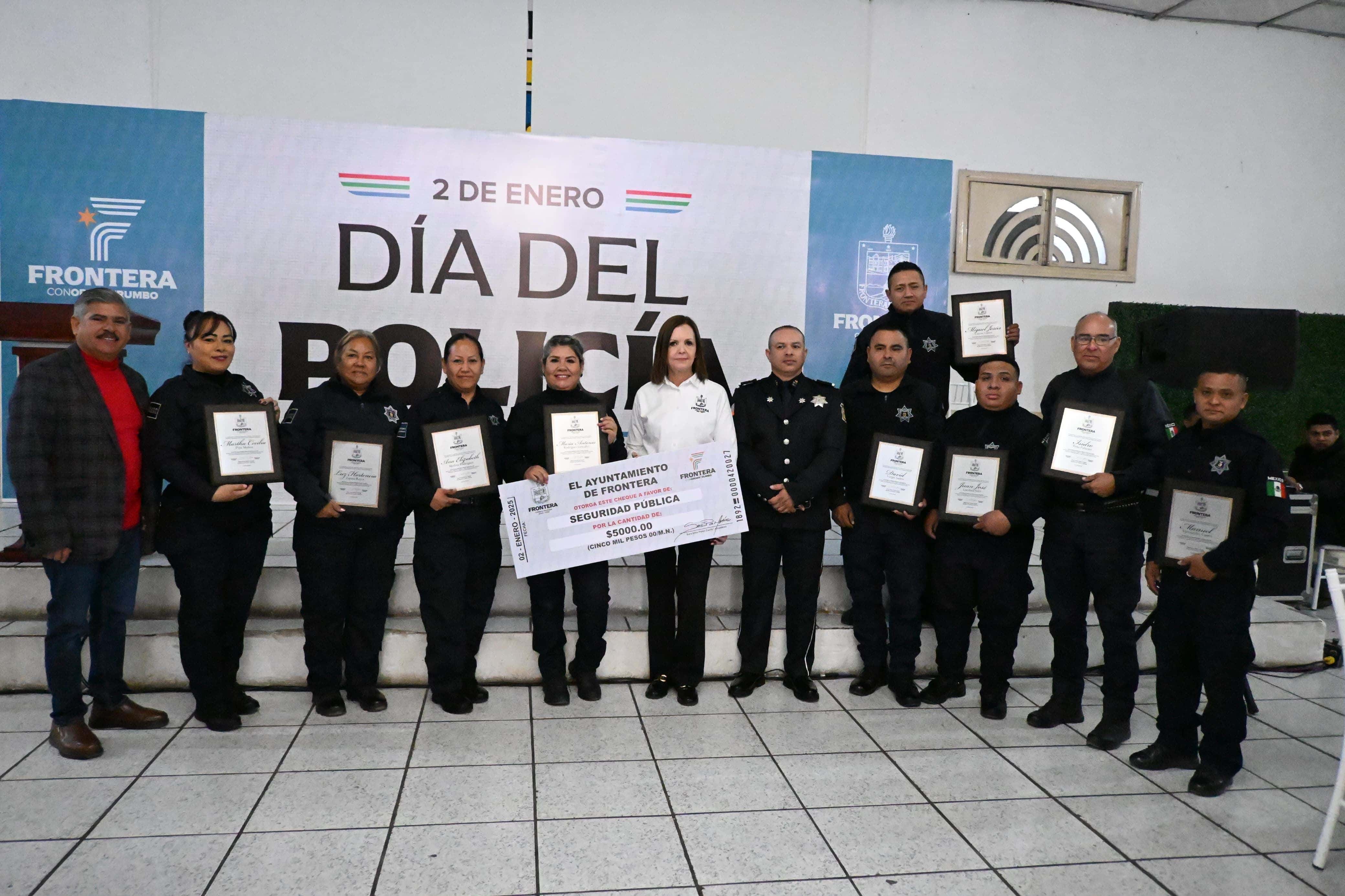 Frontera celebra el Día del Policía con reconocimientos y compromisos