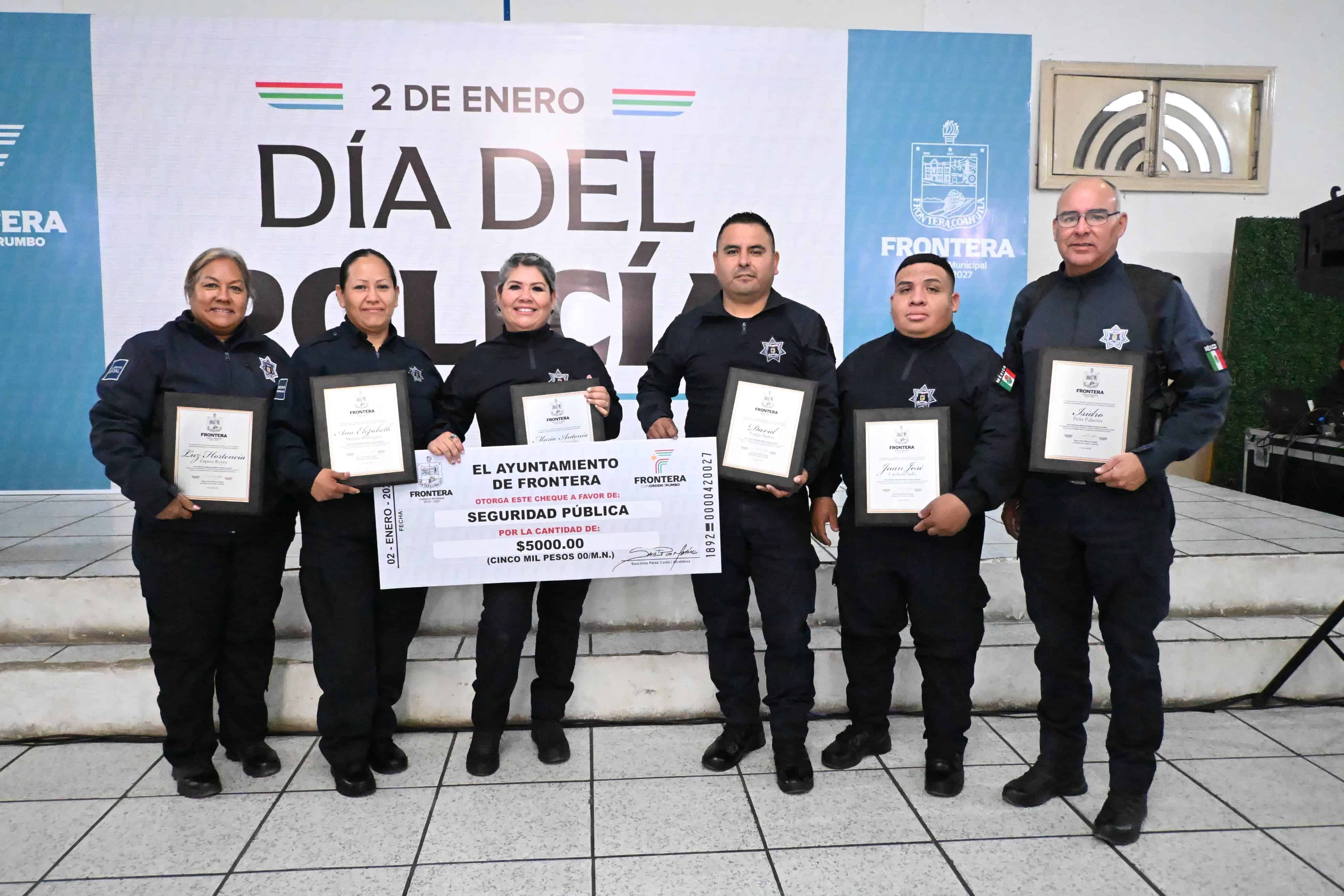 Frontera celebra el Día del Policía con reconocimientos y compromisos