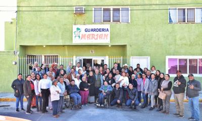 Entrega Víctor Leija guardería rehabilitada