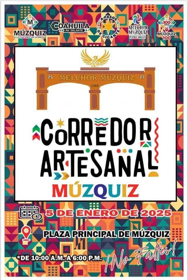 Invitan a primer corredor Artesanal Múzquiz 2025