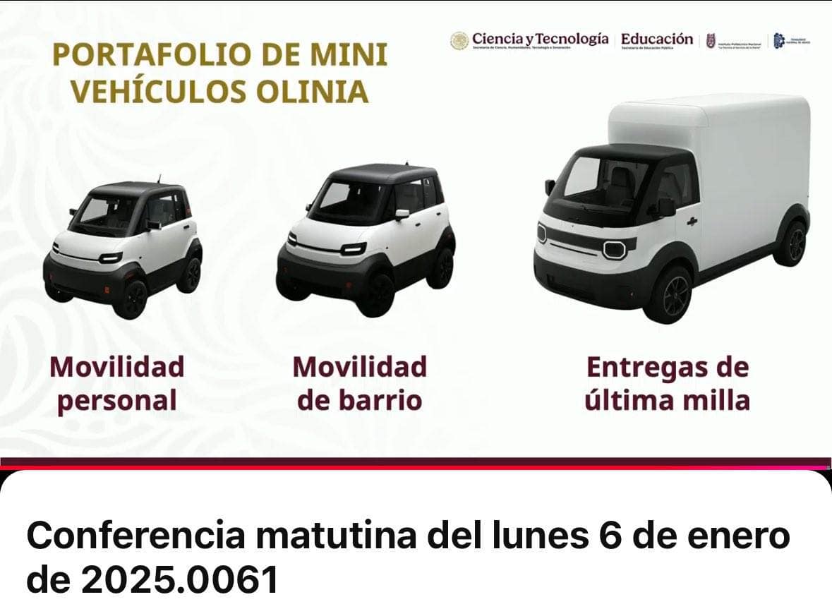 Presentan Olinia; La armadora nacional de autos eléctricos