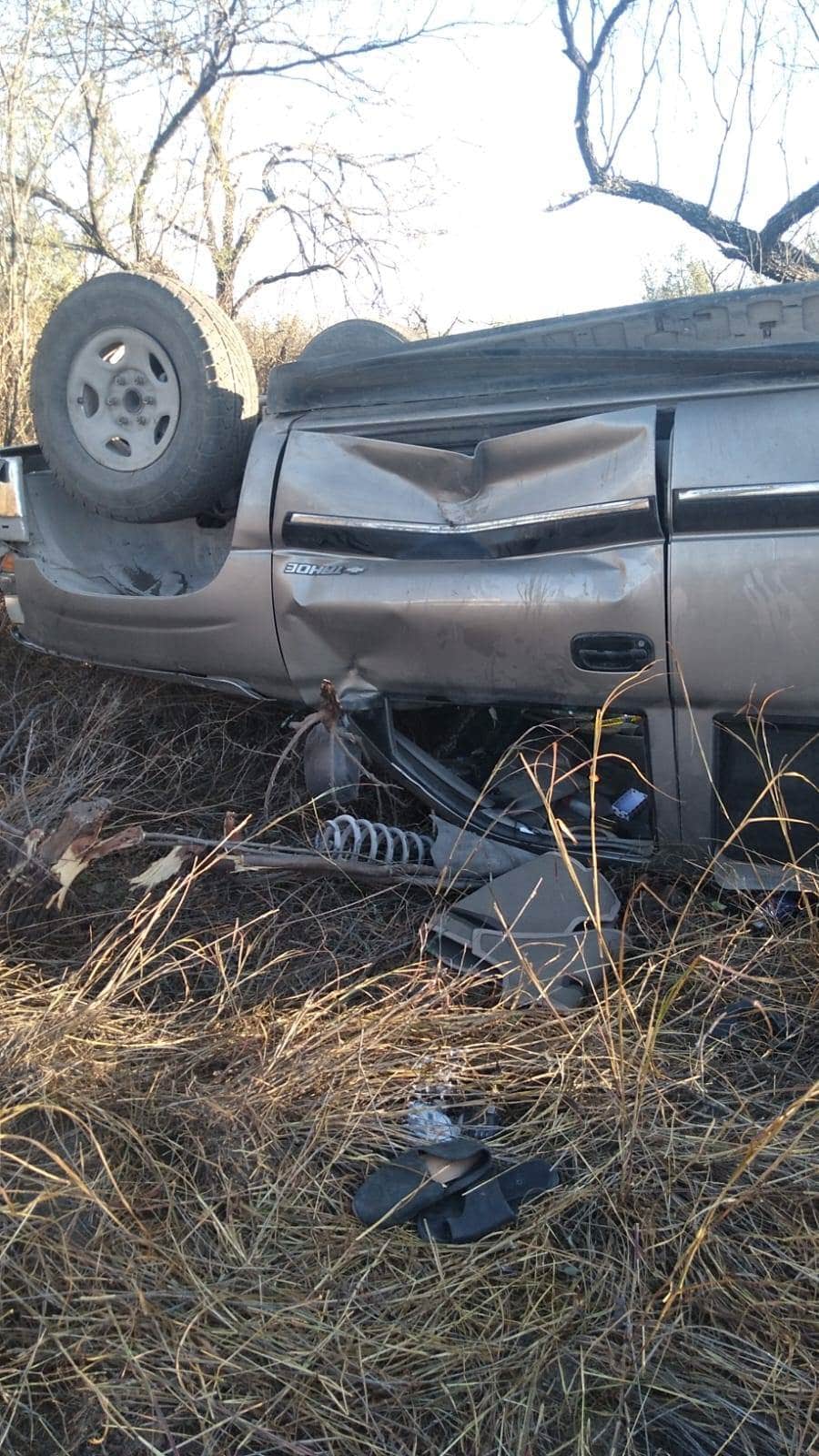 Se registra volcadura en la carretera Allende-Nueva Rosita 