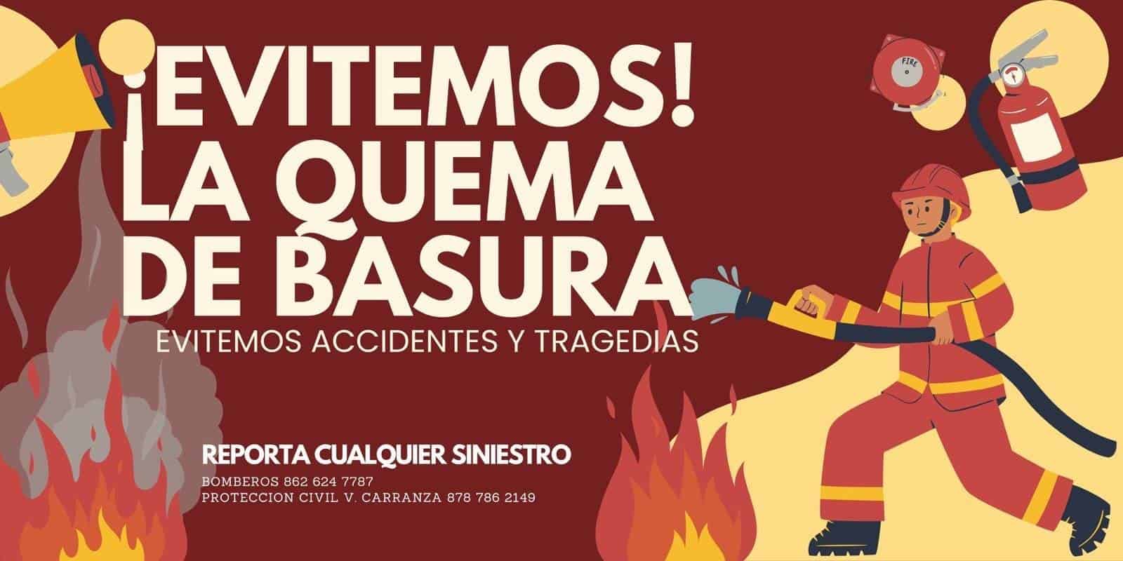 Alertan en Nava sobre los Peligros de la Quema de Basura