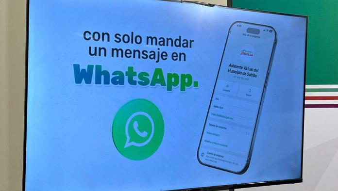 WhatsApp "Saltillo Fácil" llega a facilitar trámites a la ciudadanía 