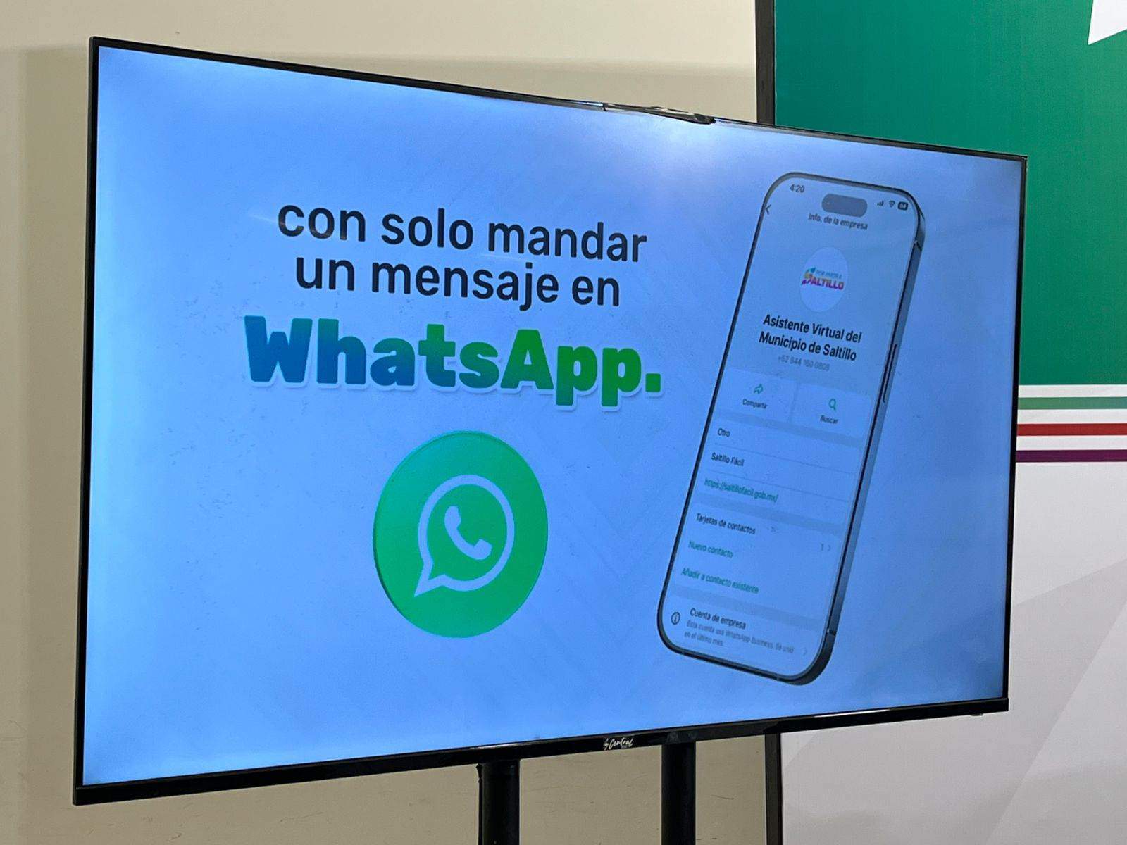 WhatsApp “Saltillo Fácil” llega a facilitar trámites a la ciudadanía 