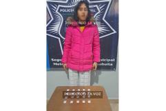 Capturan a mujer con 20 bolsitas de "Cristal"