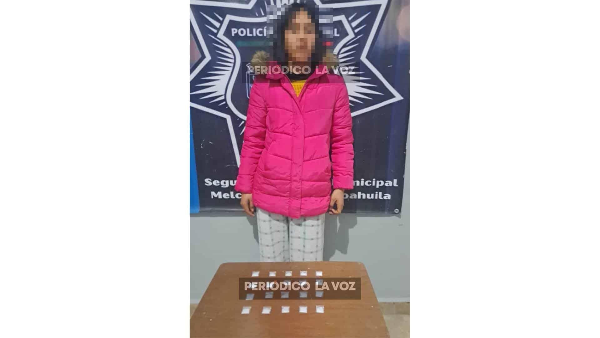 Capturan a mujer con 20 bolsitas de “Cristal”