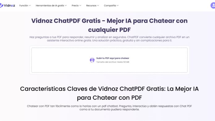 Vidnoz ChatPDF: Cómo usar la IA para procesar documentos legales rápidamente