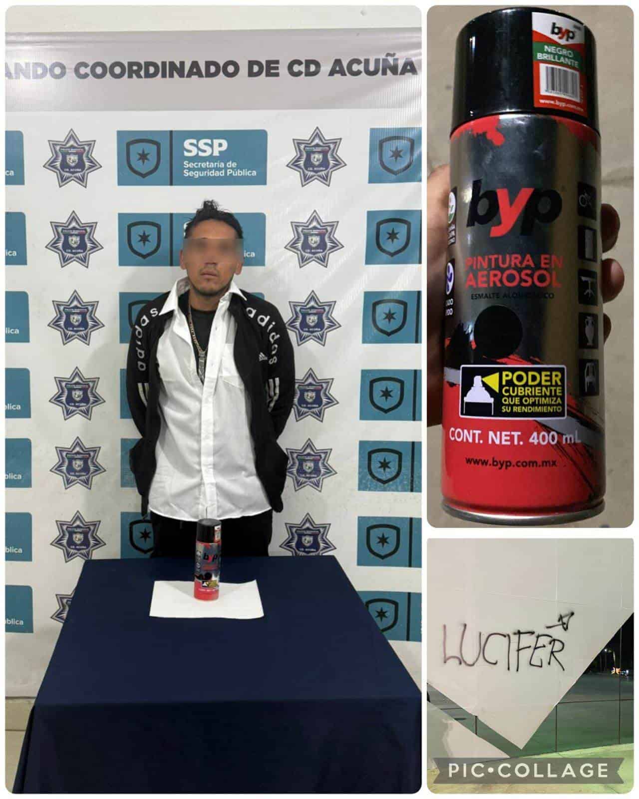 Detienen a un hombre por dañar bienes públicos en Ciudad Acuña