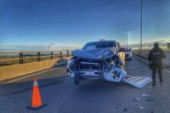 Carambola en puente deja 2 lesionados