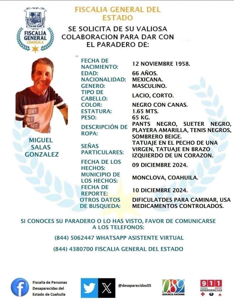 A un mes de la desaparición de Miguel Salas, las autoridades intensifican su búsqueda.