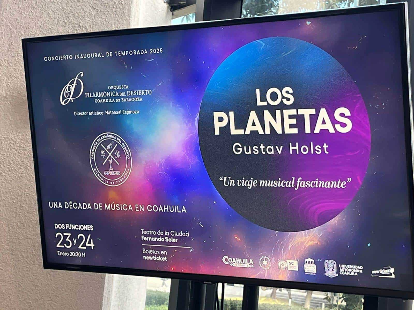 Los conciertos iniciarán el 24 de enero.