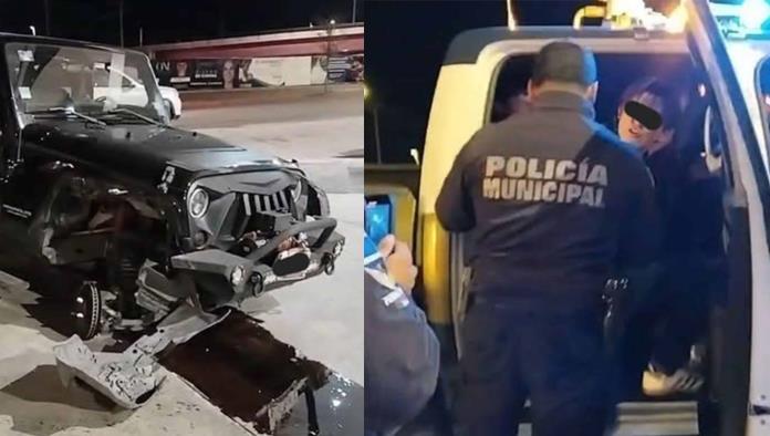 Ebrio evade filtro, termina en accidente y casi atropella a policías