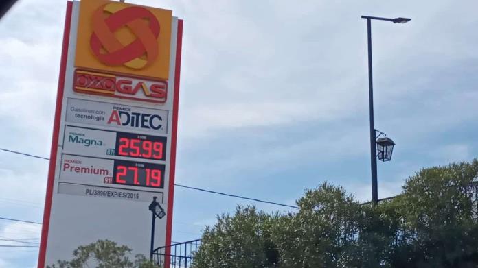 Aumenta gasolina hasta los 26 pesos Aumenta gasolina hasta los 26 pesos