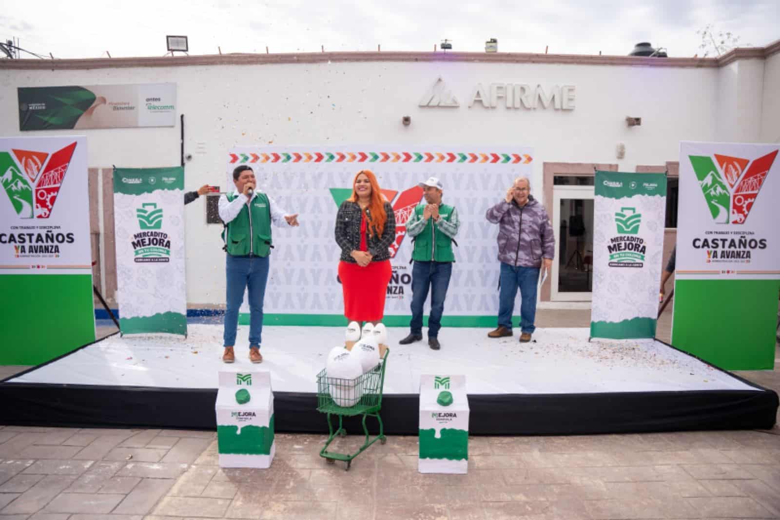 Beneficia mercadito de Mejora Coahuila a familias de Castaños.