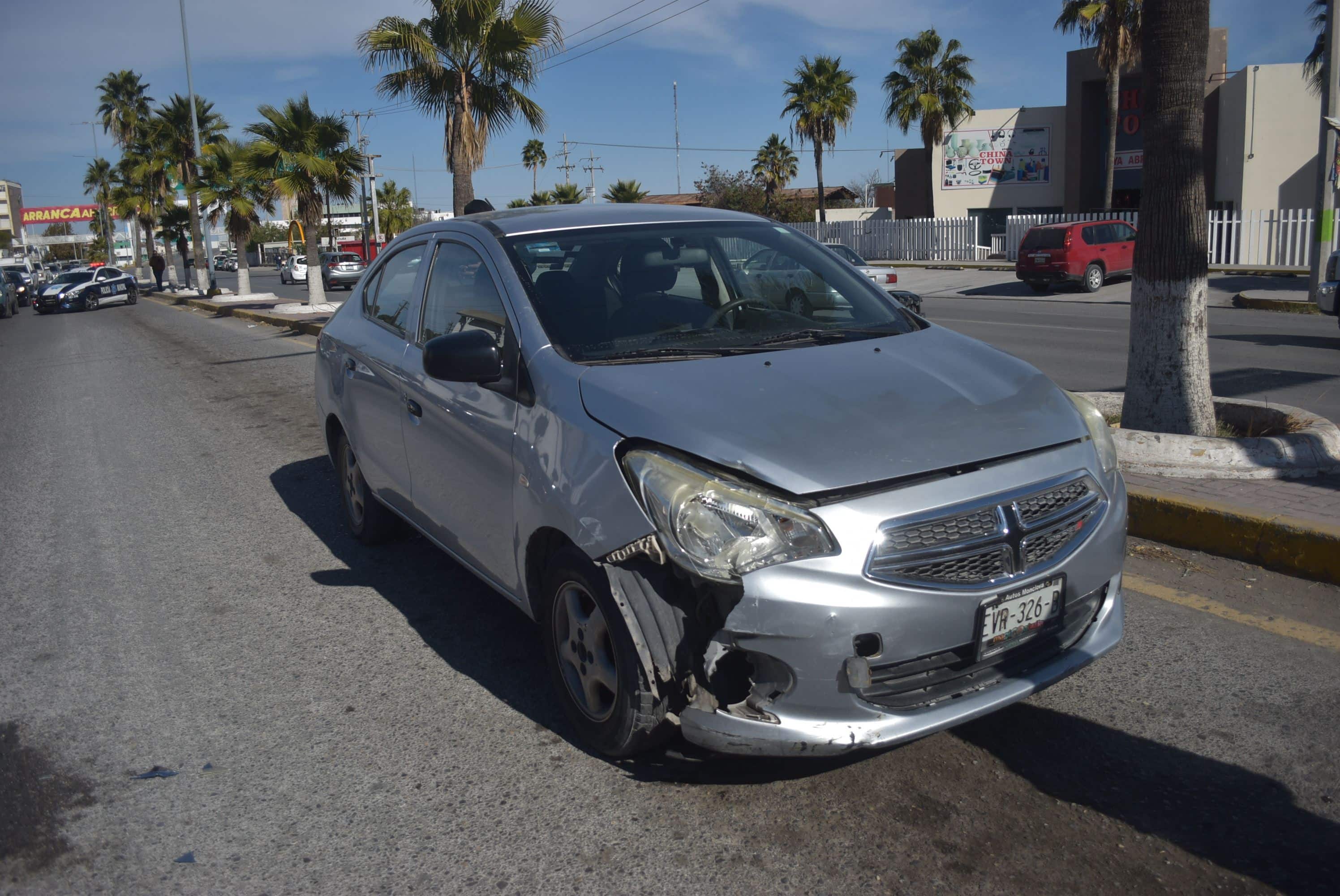 Colapsa mujer tras accidente