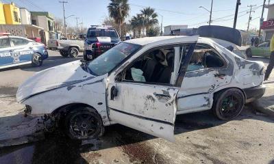 Accidente vehicular en Ciudad Acuña por exceso de velocidad deja a un herido