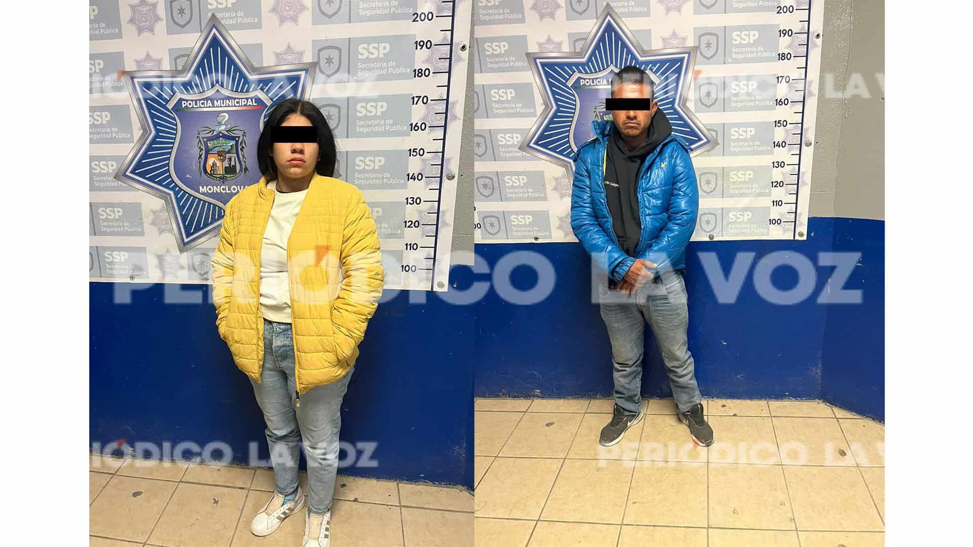 Janeth fue asegurada por las fuerzas de seguridad en la colonia Hipódromo; Cristian, fue sorprendido ingiriendo alcohol en la vía pública.