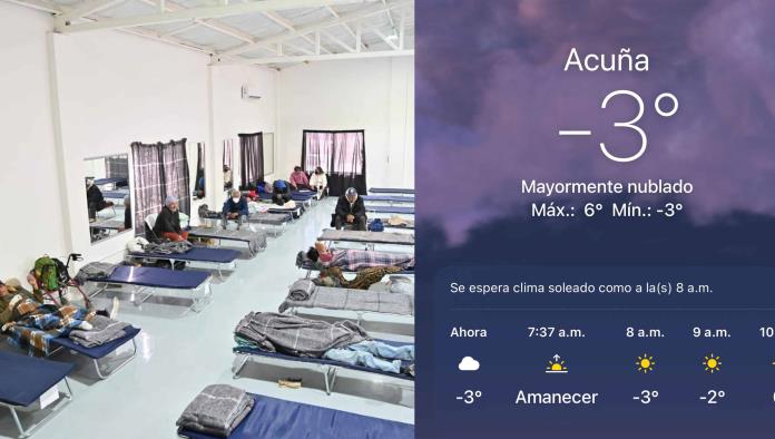 Albergues de Ciudad Acuña acogen a más de 40 personas debido a la baja temperatura